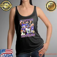 Justin Jefferson American football wide receiver the Minnesota Vikings Retro Collage Shirt