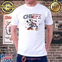 NFL Kansas City Chiefs Mickey America Flag Happy Independence Day 4th Of July Shirt