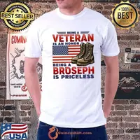Being A Veteran Is An Honor Being A Broseph Brother Usa Flag 4Th Of July T-Shirt