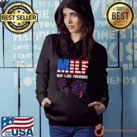 MILF Man I Love Fireworks American Patriotic 4th Of July T-Shirt
