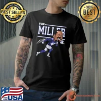Von Miller American football linebacker Buffalo Cartoon Signature T-Shirt