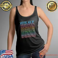 Vote As If Your Skin Is Not White But Empathy Does Inspirational Liberal Presidential Election T-Shirt