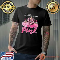 In October We Wear Pink Pumpkin Breast Cancer Awareness Leopard T-Shirt