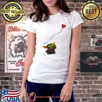 Baby Yoda sometimes You need to let things go heart shirt