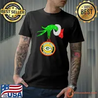 Grinch Hand Holding Green Bay Packers Christmas Shirt