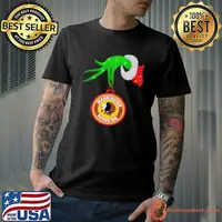 Grinch Hand Holding Washington Redskins Christmas Shirt