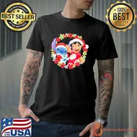 Lilo And Stitch Wear Pajama Santa Claus Merry Christmas shirt