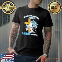 Snoopy Sundays Are For Jesus And Detroit Lions Football Shirt