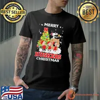 2024 Nebraska Cornhuskers Snoopy And Friends Merry Christmas Shirt