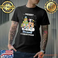 2024 North Carolina Tar Heels Snoopy And Friends Merry Christmas Shirt