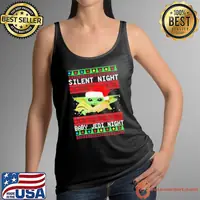 Baby Yoda Silent Night Baby Jedi Night ugly christmas shirt