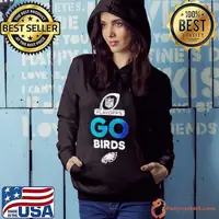 Go birds Philadelphia Eagles 2024 NFL Playoffs Hoodie