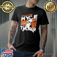 Kyle Tucker 30 Houston Astros Baseball slugger swing skyline signature shirt