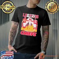 Travis Kelce X Patrick Mahomes Legends Skyline Kansas City Chiefs Signatures shirts