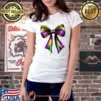 Mardi Gras Coquette Bow Louisiana New Orleans Carnival Shirt