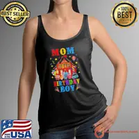 Mom Of The Birthday For Boy Circus Carnival Theme Party Tank Top