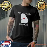 Nice My Heart Belongs In Georgia Shirt