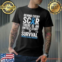 Blue Ribbon Behind Every Scar Tuberous Sclerosis Awareness Shirt