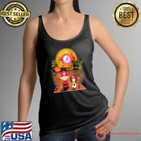 Snoopy and Charlie Brown Pumpkin Alabama Crimson Tide Halloween Moon shirt
