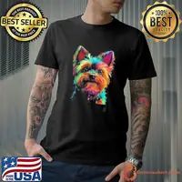 Yorkshire Terrier Dog Colorful Face Dog Lover Men Women shirt