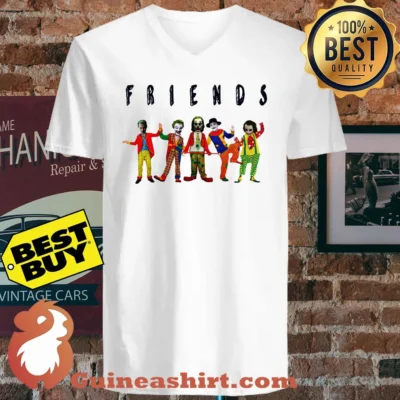 Friends Joker all characters v neck
