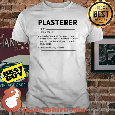 Plasterer meaning individual who precision guesswork based on unreliable data provided shirt