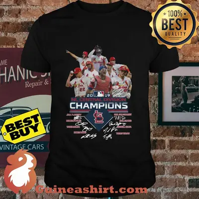 2019 NL Central division champions LS signature shirt
