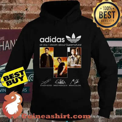 Adidas Logo All day I dream about Supernatural Signature hoodie