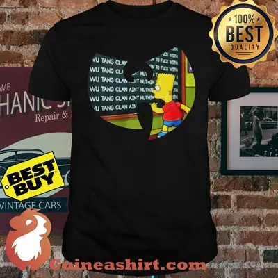 Bart Simpson writing Wu Tang Clan ain't nuthin on blackboard shirt