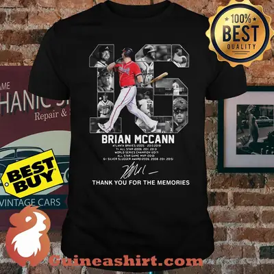 Brian Mccann signature thank you for the memories shirt