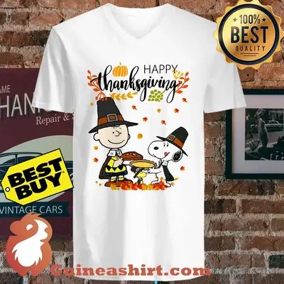 Charlie and Snoopy Peanuts Happy Thanksgiving shirt
