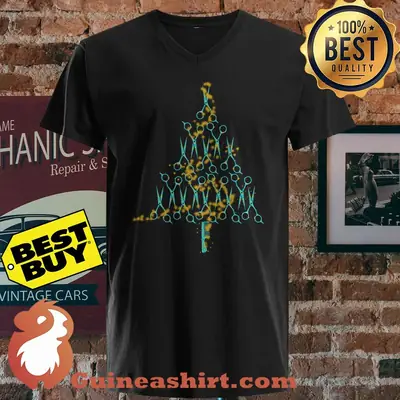 Christmas Tree Lights Drag Hairbrush shirt