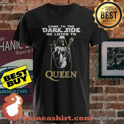 Come To The Dark Side We Listen To Queen Guitar shirt