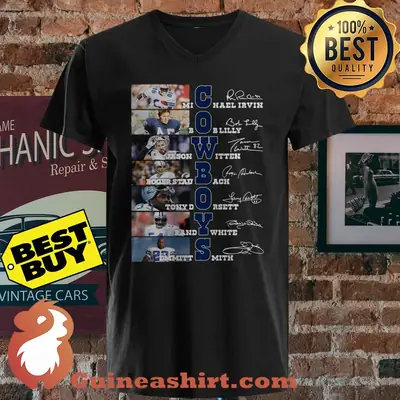Cowboys Michael Irvin Boblilly Jason Witten Signatures shirt
