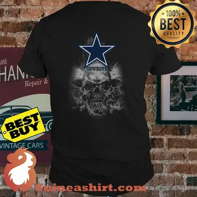 Cowboys three human Dark skulls shirt