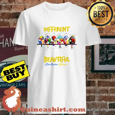 Different beautiful doun syndome awareness fish shirt