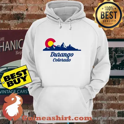 Durango Colorado Flag City CO State Hiking Tourist Mountain hoodie