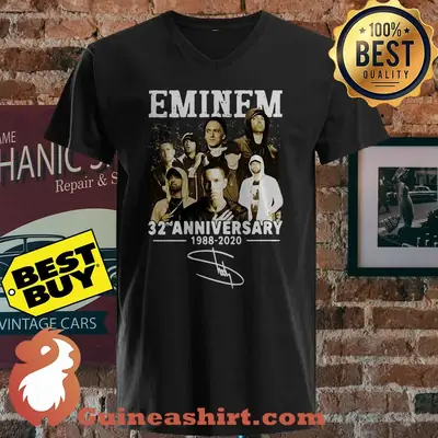 Eminem 32nd Anniversary 1988 2020 signature shirt