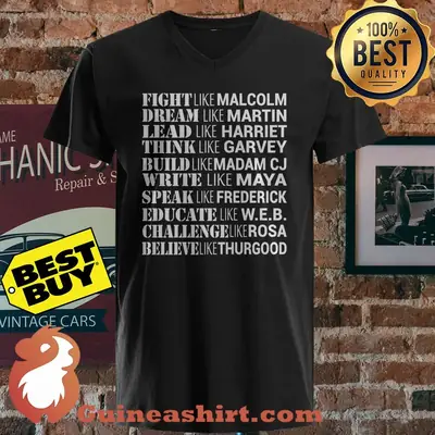 Fight Dream Lead Think Build Write Speak Educate Challenge Believe shirt