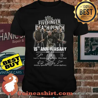 Five finger Death punch 15th anniversary 2005-2020 signature shirt