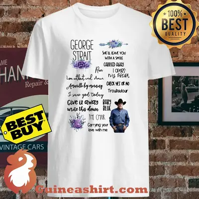 George Strait favorite songs plus floral shirt