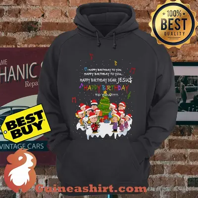 Happy birthday to you Happy birthday dear Jesus Peanuts Christmas hoodie
