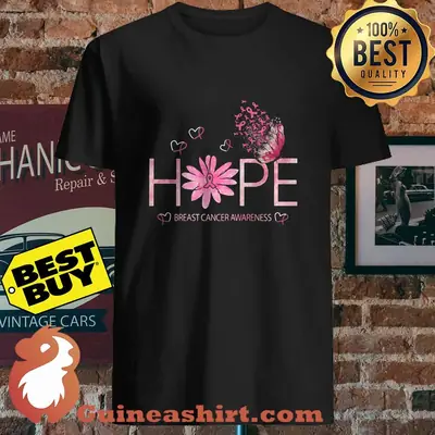 Hope breast cancer awareness pink shirt