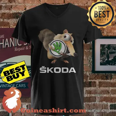 Ice Age Squirrel Scrat Skoda Logo shirt