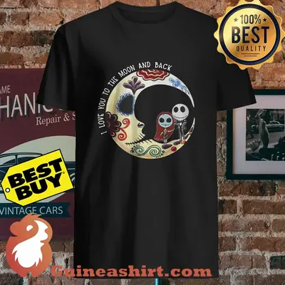 Jack and Sally I love you to the moon and back shirt