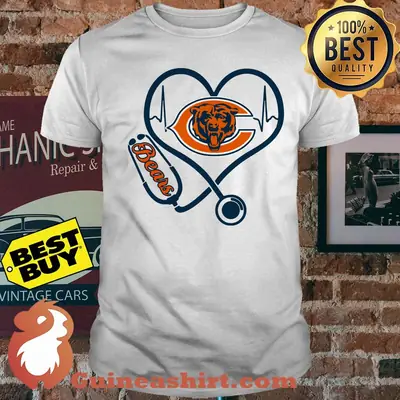 Love Chicago Bears heartbeat shirt