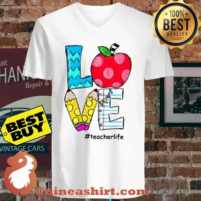 Love Teacher Life Apple Pen Book shirt
