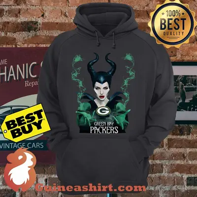 Maleficent Angelina Jolie Green Bay Packers Logo hoodie