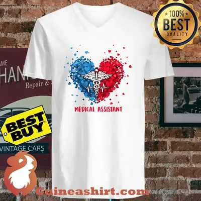 Proud Medical Assistant Symbol Caduceus Heart shirt