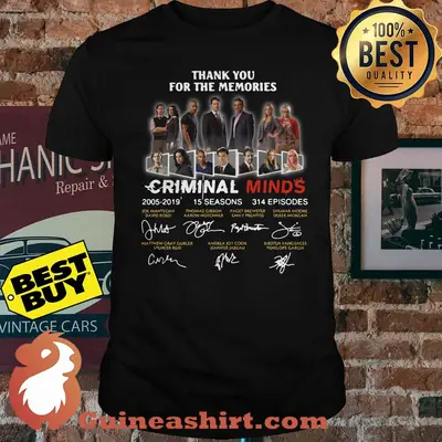 Thank you for the memories Criminal Minds 2005-2019 signature shirt